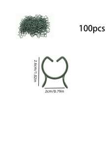 100/200Pcs Horticultural Clips Butterfly Clasp Plant Garden Fixing Clips 3 Sizes Planting Support Grippers Great For Flower Vine&Vegetable Lever Loop Clamp Holding Stems,Ties For Vines,Flowers&Vegetables,Garden Grid Holders For Secure Stem Clamping - Green - View 19