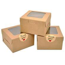 15/30PCS Holiday Gift Packaging Boxes, Simple Paper Boxes With Transparent Window, Suitable For Christmas, Halloween Themed Gifts And Various Festive Occasion Souvenirs, Easy To Assemble Gift Outer Packaging Boxes - View 1