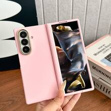 1pc Solid Color Popular Business Lightweight Shockproof Anti-Slip Smart Phone Case Fashionable Phone Cover Foldable Phone Case Protective Cover Foldable Phone Case Compatible With Galaxy Z Fold7 Galaxy Z Fold6 Galaxy Z Fold5 Galaxy Z Fold4 Can Be Used As Birthday Gift Graduation Gift Back To School Gift - Multicolor - View 6