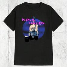 T-Shirt From The 70s And 80s Of Singer And Songwriter Nina Hagen - 黑色 - 查看 1