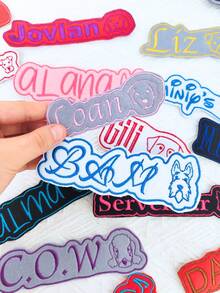 Customized Embroidered Pet Name Patch - Dog Breed Silhouette, Iron-On/Sew-On For Backpack/Jacket/Hat, Pet Lover Gift, Dog Mom Gift, Commemorative Keepsake 1/3/5pcs - Multicolor - View 6