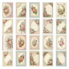 20pcs Vintage Lace Floral Aesthetic Wall Collage Kit, Small Posters For For Home Room Decor, Retro Lace Rose Teen Dorm Photo Wall Art Decor, Postcards, Perfect For Scrapbooking & Crafting - A - View 7