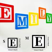 客製化 3D 彩色字母標誌字體,打造獨特牆面設計 - 自黏式個性化牆貼字母,個性化風格房間裝飾、客製化字母、房間牆面藝術、彩色方塊個性化字母方塊主題名牌 | 客製化 3D 剪裁冒險風格字母 | 房間裝飾 | 特別禮物 - 彩色 - 查看 5
