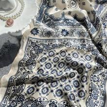 1pc Women's Elegant Vintage Paisley Print Chiffon Scarf, Bohemian Style 70cm Square Scarf, Neck Scarf, Headband, Lightweight Decorative Accessory Suitable For All Seasons - Multicolor - View 6