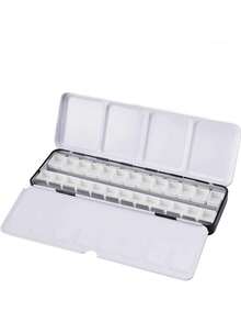 14-26 Compartment Paint Iron Box, Includes 14 Removable Half Pans, Portable Metal Paint Box, With Mixing Tray, Suitable For Travel And DIY Art Creation - Single Piece - View 10