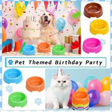 Wholesale Practical Plastic Pet Bowls, Candy Color Round Single Bowl, Cat & Dog Food Dishes, Pet Feeding Utensils - Random Color - View 8