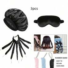 1/3pcs Heatless Hair Curler, 8 Removable Hair Clips, Adjustable Headband, Soft Silk Heatless Hair Curler (Suitable For Long Hair), Hair Accessories - Multicolor - View 12