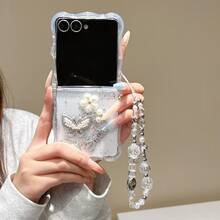 1 Stück faltbare Handyhülle für Mädchen und Kinder, bunte Schmetterlings-Spiegeloptik, schlank, leicht, stoßfest und rutschfest, Smartphone-Hülle zum Schutz von faltbaren Handy wie Galaxy Z Flip 7, Z Flip 6, Z Flip 5 und Z Flip 7FE - Verschiedenfarbig - Übersicht 4