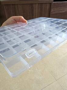 7/42-Grid Transparent Plastic Storage Box, 7/42-Grid Plastic Box Y2K Nail Art Rhinestone Storage Box/Container Tool, Suitable For Nail Art Glitter, Rhinestones, Earrings, Jewelry Beads And Small Accessories (Transparent) - Multicolor - View 5