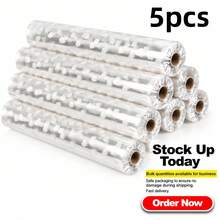 Premium White Heart Print Crystal Clear Cellophane Wrap Roll, Waterproof & Durable Transparent Gift Film, Elegant White Heart Pattern For Bouquet, Birthday, Wedding & All Occasion Wrapping - View 8