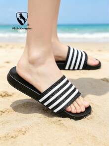 [Koleksi Baru Musim Semi/Panas] Sandal Unisex Anti Selip Sol Tebal Terbaru, Sandal Musim Panas Modis dan Serbaguna, Sepatu Pantai Olahraga yang Dapat Disesuaikan Ukuran 28-50 (Pola Asimetris) - Hitam 1959 - View 6