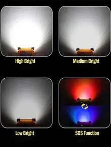 Ultra Bright LED Outdoor Camping Work Light With Solar Charging, Portable Magnetic Flashlight, Emergency Backup Power Light For Home, Suitable For Tent, Garage And Other Emergency Repair Lighting, Durable Waterproof Outdoor Gear - Orange Color - View 6