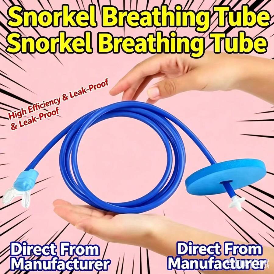1PC Adult Universal Snorkel Breathing Tube, Anti-Choke Silicone Diving Snorkel Training Gear - Multicolor - View 1