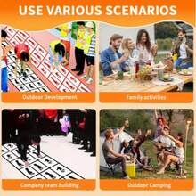 Large Team Game Floor Mat, Group Gathering Entertainment Props, Polyester Clear Printing Game Props, Fun Sensory Folding Floor Mat Made Of Polyester Fiber, Is A Body Coordination Game Accessory, Multi Person Interactive Balance Challenge - Multicolor - View 4
