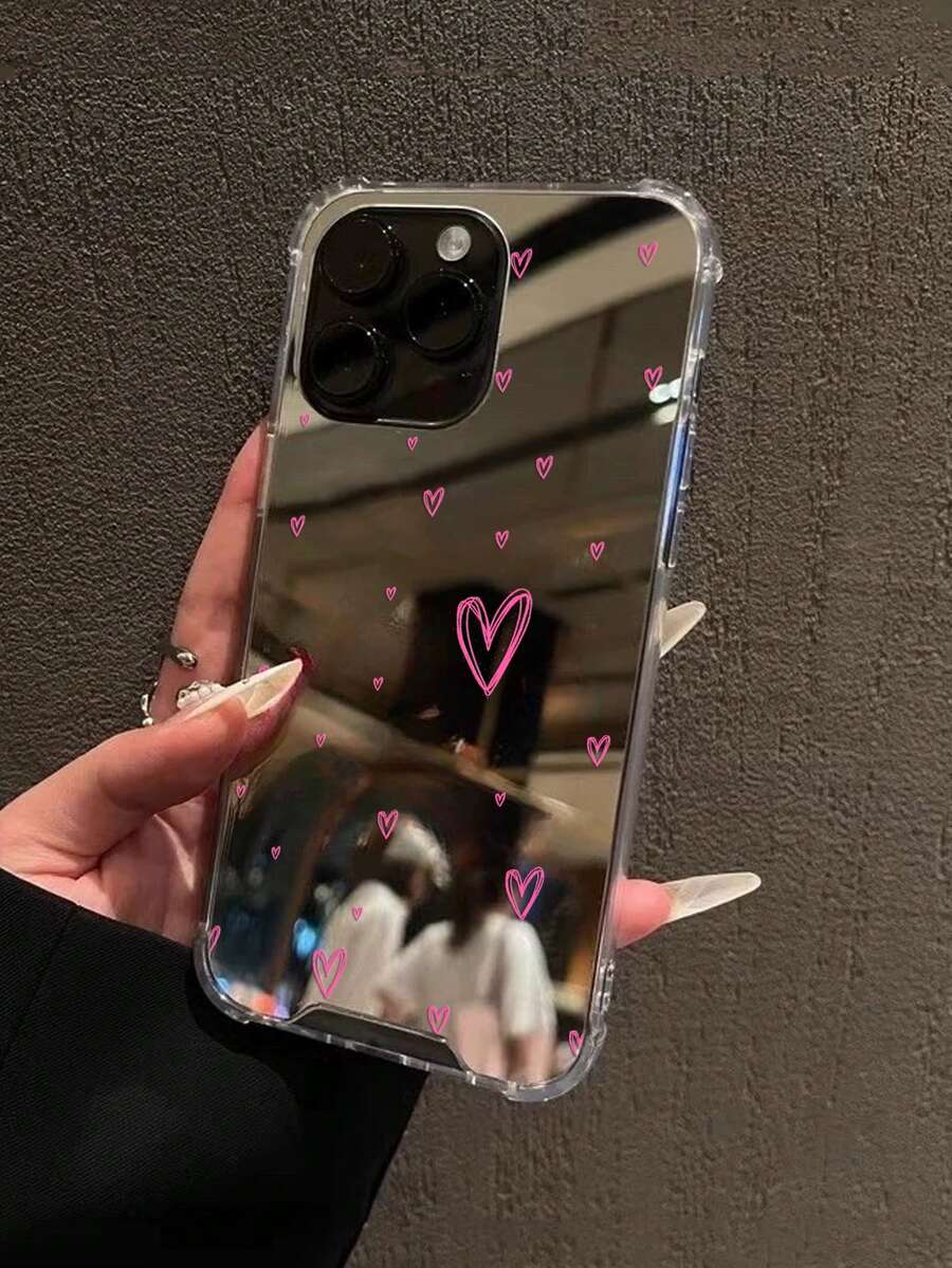 Different Heart Print Clear Case Compatible With IPhone 18/18pro/18ultra/18promax/16/11/12/13/14/15/15pro/15 Plus/15 Promax/12pro/13pro/14pro/12mini/13mini/11promax/12promax/13promax/14promax/14plus/6/6s/6plus/7/8/16Pro/16plus/16promax/Se&Compatible With Samsung Galaxy Galaxy/A54/A14/A12/A13/A15/A32/A33/A24/A52S/S20/S21/S22/S23/S24/S23Plus/S24ultra/S25 - Multicolor - View 1