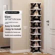 6/9 Tier Narrow Vertical Shoe Rack - Upgraded Space-Saving DIY Shoe Rack, Suitable For Entryway, Closet, Hallway And Small Apartments. Easy To Assemble Freestanding Shoe Organizer, Durable Multi-Tier Storage Rack, Suitable For Home, Office And Dorm, Providing A Compact Shoe Rack Solution For Modern Living Spaces. - Multicolor - View 3
