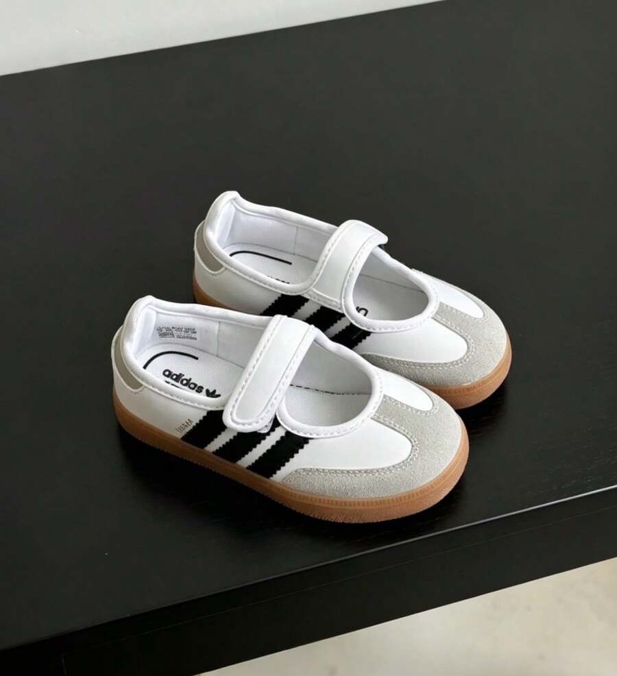 Adidas Kids Unisex • Originals SAMBA JANE SHOES Cloud White / Core Black / Gum LA3703 - 白色 - 查看 1