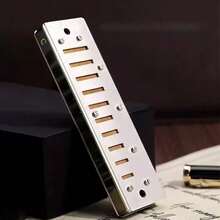 SELINER Selinger-Blues Harmonica C Key 10 Hole Diatonic Harmonica C Key Beginner Metal Gift - Silver - View 4