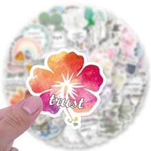 60PCS Bible Stickers, Inspirational Christian Stickers, Aesthetic Stickers, High Quality Stickers Scrapbook, Decorative Paper, Journaling, Laptop, Bumper, Skateboard, Water Bottles, Computer, For Gift Bags, Envelope Seals, Party Decoration - Bible-themed Minimalist Style - View 4