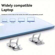 2pcs Adjustable Laptop Stand Computer Stand Cooler Foldable Portable Base Book Stand Heightened Bracket - Multiple Colors and Random Styles - View 8