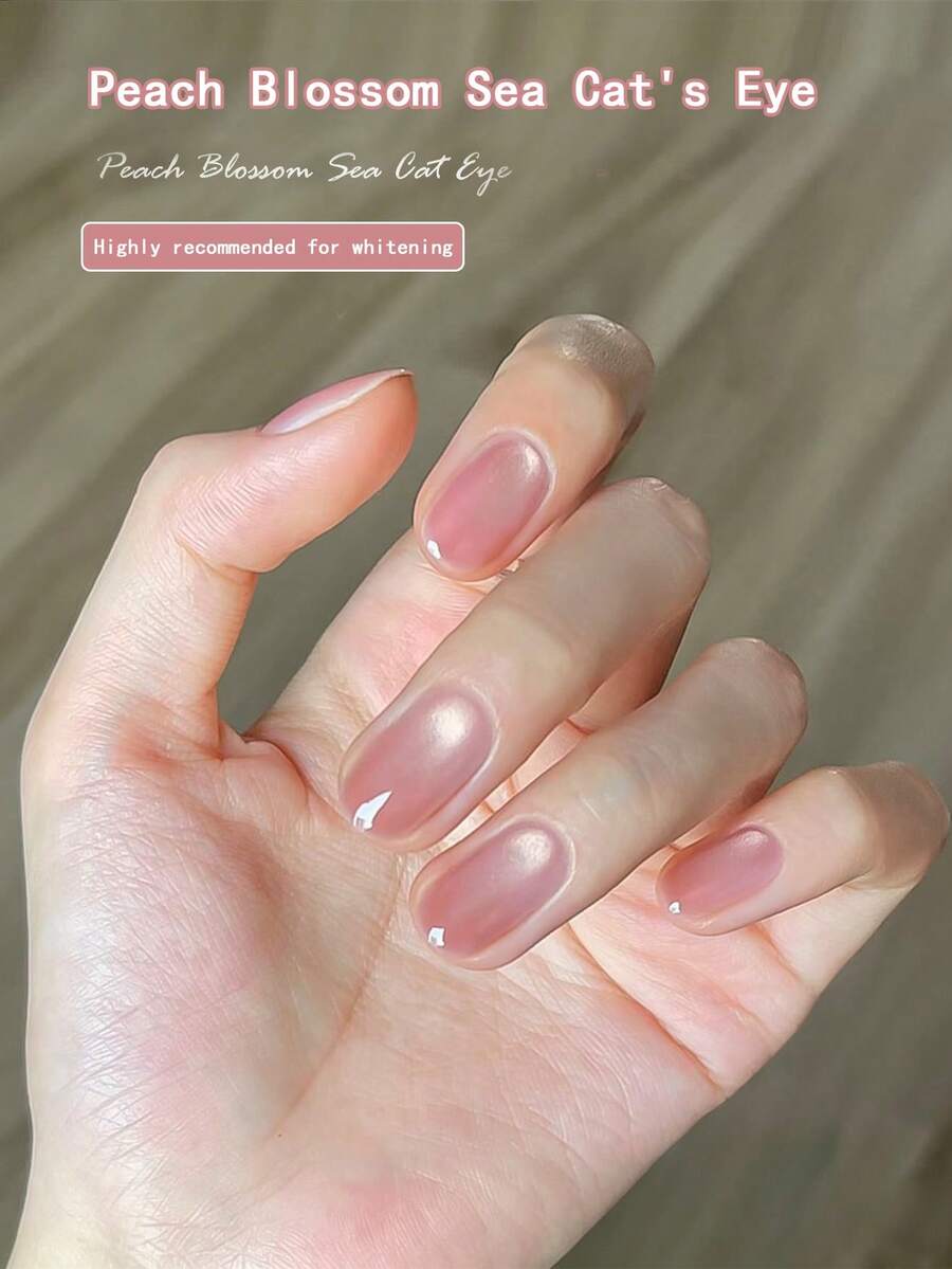 XIANZHIHE 1PC/2PCS 15ML "Nail Polish" 2026 New Edition Flashy Ice Translucent Nude Color Whitening Nails Salon Specialized Nail Polish Glass Bead Cat's Eye - Mint Green - View 1