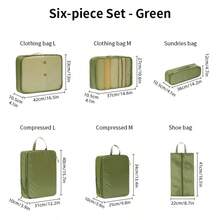 6pcs Travel Compression Storage Bags, Foldable Clothes And Laundry Organizer Bags - Multicolor - View 27