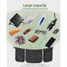1set 2pcs Adjustable Polyester Apron With Multi-Functional Waist Bag And Spacious Zippered Tool Pockets - Toolkit - View 4