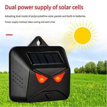 Solar Powered Animal Repellent, Waterproof Predator Eye Nighttime Animal Deterrent Device With Red LED Light, Large Coverage Outdoor Repellent Equipment, Effectively Scaring Away Rabbits, Mice, Squirrels, Deer, Foxes, Wild Boars, Birds, Suitable For Gardens, Farms, Villas - Multicolor - View 8