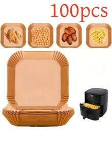 25/50/100pcs Baking Parchment Paper, Air Fryer Liners, Oven Baking Sheets, Suitable For Halloween, Christmas Baking, Homemade Desserts, Family Gatherings, Party Events, Kitchen And Bakery, Back To School Season - Multicolor - View 15