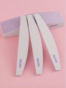 10/5/1pc Crescent-Shaped Professional Nail File 100/180 Grit Double-Sided Grey Nail Tool, Suitable For Acrylic Nails And Nail Extensions, Reusable Nail Polishing Block, Suitable For Salon And Home DIY Nail Care - Multicolor - View 9