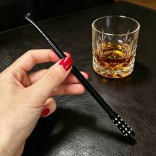 1件裝黑色水鑽伸縮管,伸縮長度,水鑽吸嘴手把可調長度,便攜防燙金屬管配件 - 1PC - 查看 6