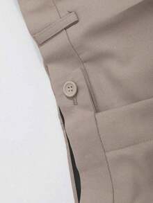 Plus Size 5 Pcs Men's Suit Tuxedo Vest Pants Tie Bowtie Lapel Collar Flap Pockets For Commuting Daily Wearing Party Various Occasions - Champagne - View 11