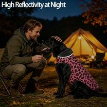 Metglad 中大型犬冬季外套，带羊毛衬里的保暖背心 - 宠物服装，寒冷天气狗狗雪地夹克，防风冬季大衣 - 玫紅色 - 查看 3