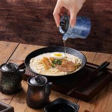 - Botella de condimento con tapa de cermica japonesa para vinagre y salsa de soja, dispensador de aderezo con vertedor, tarro de condimentos lquidos de cermica retro para cocina - negro-verde - Ver 5