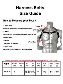 Men Chest Harness, Adjustable PU Leather Strappy Gothic Punk Body Harness For Daily, Date Night & Music Festival Wear - Black - View 4