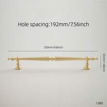 French Luxury Gold Cabinet Door Handle/Drawer Handle, Vintage Design, Zinc Alloy Material Rust-Resistant And Non-Fading, Universal Metal Handle For Wardrobes And Cabinets - Double Hole - View 15