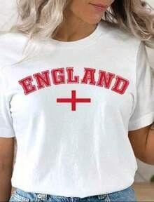 Men's Women's England Team Cotton Graphic Tee, England Jersey,Shirt London Travel Shirt British-Shirt UK Souvenir College Style UK Shirt Unisex Travel - Style 1 - View 4