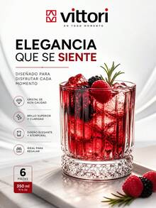 Juego de 6 vasos whyskero 350 ml - Blanco - Ver 3