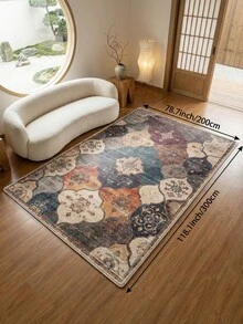 1pc Multi-Color Moroccan Style Living Room Rug. Suitable For Kitchen, Dining Room, Bedroom, Room Holiday Decor, Indoor/Outdoor, Office, Lobby, Non-Slip Doormat, Bathroom Rug, Hallway, Study Gaming Area Rug. - Multicolor - View 14