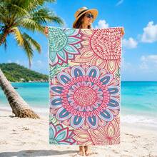 1 pièce/24 pièces Serviette de plage à motif mandala vintage, couverture de plage surdimensionnée en microfibre ultra-fine, serviette de bain super absorbante, convient pour les voyages, la piscine, la plongée, le surf, le yoga, le camping, plusieurs tailles, accessoires de plage, applicable pour la plage, la piscine, les voyages, le camping, le yoga - Multicolore - Voir 2