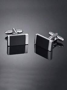 1 Pair Fashion Geometric Square Copper Men's Cufflinks, Wedding Business Daily Accessories - Multicolor - View 5