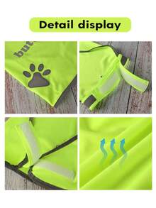 Custom Dog Safety Vest, Breathable And Comfortable Fabric, Reflective Dog Harness, Reflective Design Protects Dog's Safety At Night, Lightweight And Breathable Material, Hook And Loop Design For Easy On And Off, Suitable For Summer And Outdoor Scenarios, Multiple Sizes Fit Various Dog Body Types - Multicolor - View 6
