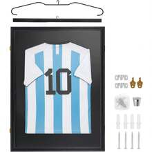 60*80cm Lockable Jersey Display Frame, Wall Mount For Sports & Band Shirts - 預設 - 查看 2
