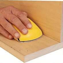 1pc 5-Inch Mouse-Shaped Sanding Block With Hook And Loop Back - Durable PU Ergonomic Handheld Sander, Suitable For Woodworking, Auto Repair And Furniture Making, Can Install 125mm Sanding Disc, Woodworking Tools And Accessories, Flexible Design - Yellow - View 9