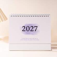 1件 2026/2027 桌上日曆，可愛便攜式計畫本，用於規劃與整理每日及每月行程的桌面配件，居家與學校文具，學生用品，教師辦公用品及開學用品 - 彩色 - 查看 22