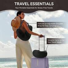 Travel Pillow Storage Bag, Travel Essential, Portable, Vacation Accessory, Suitable For School Use - Multicolor - View 11