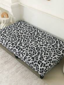 Armless Sofa Bed Cover, Elastic All Inclusive Polyester Fiber Sofa Cover, Knitted Milk Silk, Suitable For All Seasons - Black and White - View 10