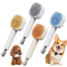 Pet Supplies, 3-In-1 Pet Grooming Comb Spray Brush, Gentle Detangling, Anti-Static, Skin Massage, Suitable For Cats And Dogs, With Spray Function, Comfortable And Convenient To Use And Easy To Clean. - Light Grey - View 9