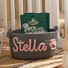 Personalized Braided Rope Pet Toy Storage Basket, Custom Pet Name Gift Basket, Travel Storage Bag, Tote Bag For Pet Lovers, Home Decor Pet Supplies - Multicolor - View 94