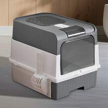 Enclosed Litter Box With Front Entry Top Exit Design, Anti Tracking & Odor Control Covered Litter Pan, Pull-Out Design, Easy Clean Litter Box For Indoor Cats,Cat Stuff,Cat Accesorries,Cat Supplies,Pet Supplies,Kitten Stuff,Halloween - L - View 18
